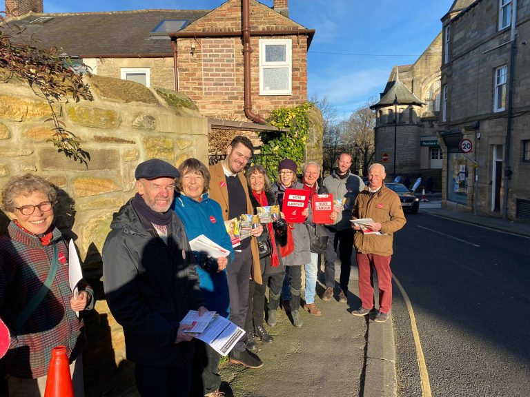 Joe Morris campaigning for Labour in Hexham